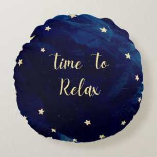 Cojín Redondo Cita Relax - Inspiración de Starry Night Sky