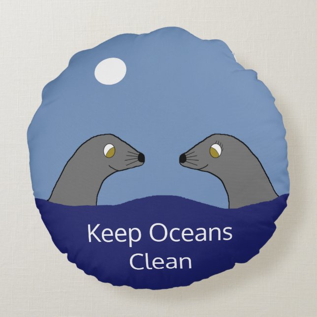 Cojín Redondo Citas de monje (Reverso)