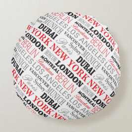 Cojín Redondo Cities of the world - Coussin rong