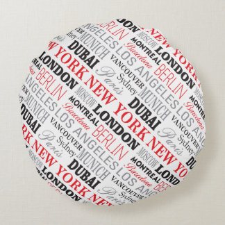 Cojín Redondo Cities of the world - Coussin rong