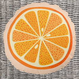 Cojín Redondo Citrus Naranja