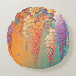 Cojín Redondo Citrus Sunset Wisteria