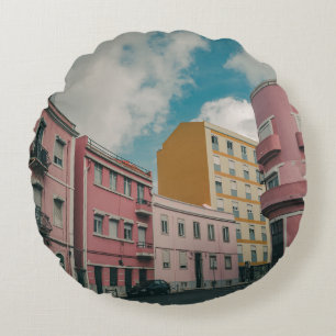 COJÍN REDONDO CIUDAD COLORIDA