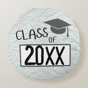 Cojín Redondo Clase de graduación de 2025