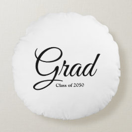 Cojín Redondo Clase Grad de texto del guión de personalizado bla