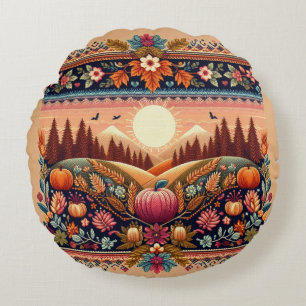 Cojín Redondo Clásica Fair Isle Fall/Otoño