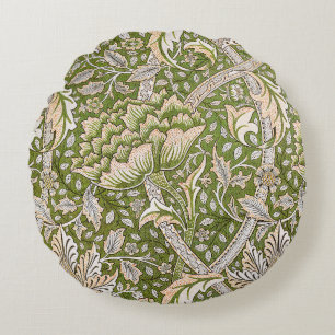 Cojín Redondo Clásico del patrón floral William Morris Windrush