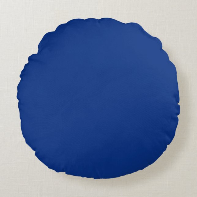 Cojín Redondo Classic Cobalt Blue Throw Pillow (Anverso)