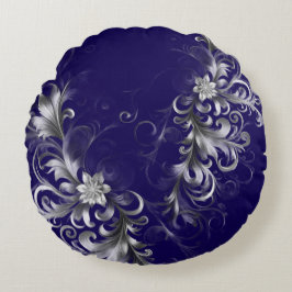 Cojín Redondo Classic Navy and Silver Luxe 