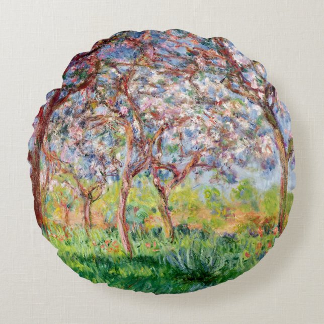 Cojín Redondo Claude Monet el | Printemps un Giverny, 1903 (Anverso)