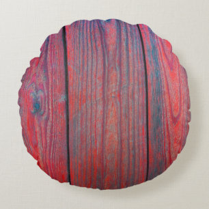Cojín Redondo Clausura de viejas tablas de madera contracorrient