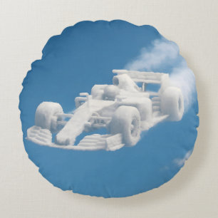 Cojín Redondo Cloud racer, arte surrealista del cielo de F1, coj