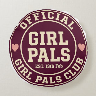 Cojín Redondo Club Oficial de Amigas – Día de Galentines
