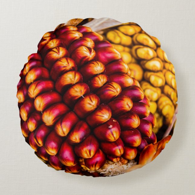 Cojín Redondo Coberturas de maíz (Anverso)