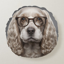 Cojín Redondo Cocker Spaniel estadounidense
