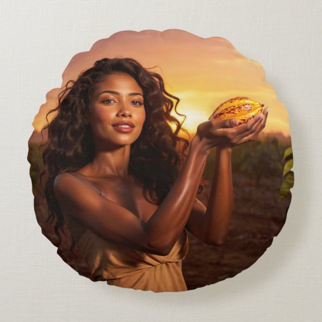 COJÍN REDONDO COCOA MAGIC (Anverso)