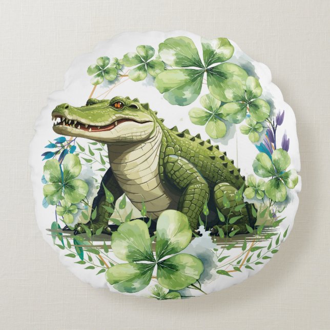 Cojín Redondo cocodrillo (Anverso)