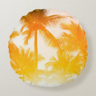 Cojín Redondo Cocoteros verdes