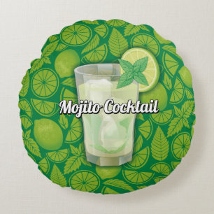 Cojín Redondo Cóctel Mojito