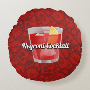 Cojín Redondo Cóctel Negroni