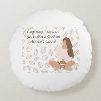 Cojín Redondo Coffee Lovers Pillow