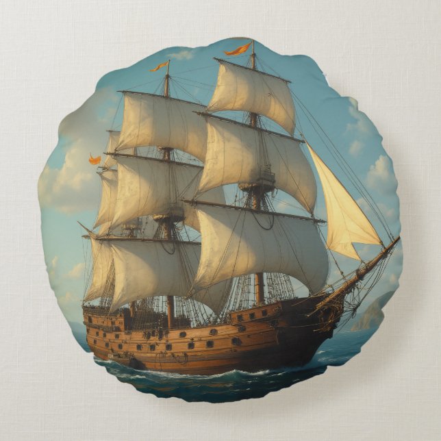 Cojín Redondo colchón de columbus (Reverso)