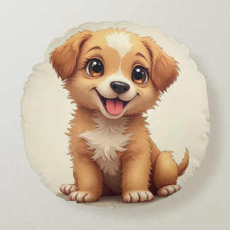 Cojín Redondo Colchón de perro que trae felicidad