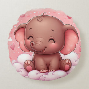 Cojín Redondo Colchón infantil de elefantes para bebés, regalo d