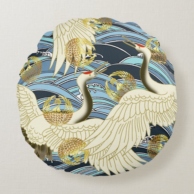 Cojín Redondo Colchón japonés Zabuton de 16" (Anverso)