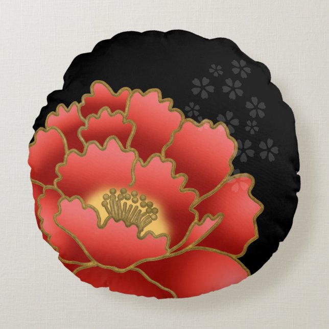 Cojín Redondo Colchón japonés Zabuton de 16" (Anverso)