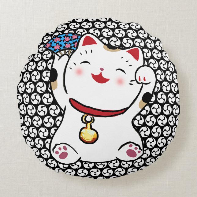 Cojín Redondo Colchón japonés Zabuton de 16" (Anverso)