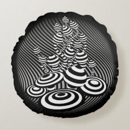 Cojín Redondo Colchón redondo b/w algodón de champiñón mágico