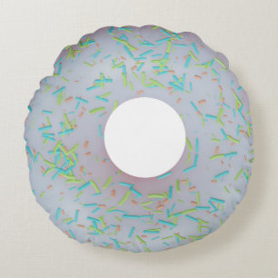 Cojín Redondo Colchón redondo de donut blanco