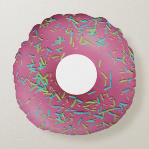 Cojín Redondo Colchón redondo de donut rosado
