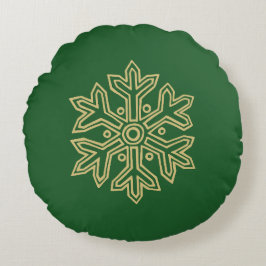 Cojín Redondo Colección de Navidades simples - Copo de nieve