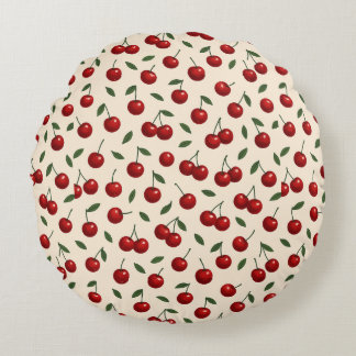 Cojín Redondo Colección Mínima de Cereza Dulce 🍒✨