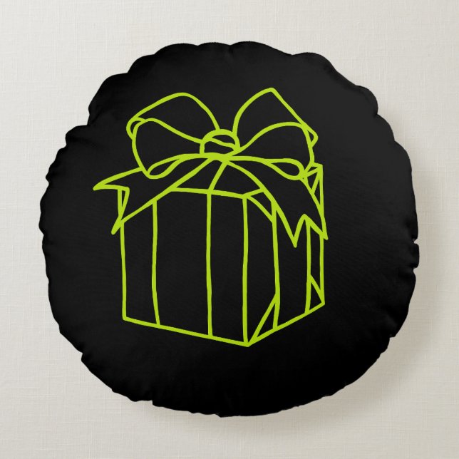Cojín Redondo Colección Navidades simples - presente (Anverso)