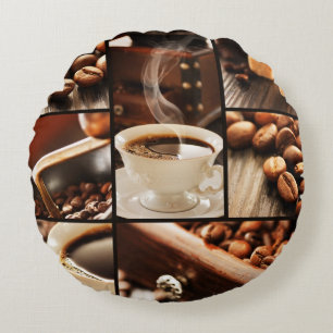 Cojín Redondo Collage del café