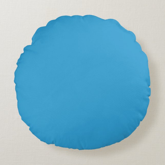 Cojín Redondo Color Azul (Anverso)