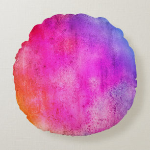 Cojín Redondo Color background. Grunge red blue and yellow paint