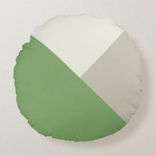 Cojín Redondo Color Block Green Beige