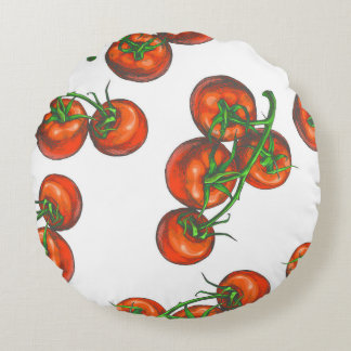 Cojín Redondo Color de vintage sin fisuras con verduras frescas