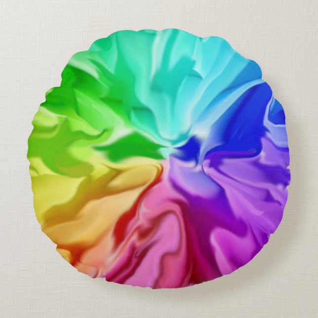 Cojín Redondo Color líquido (Anverso)