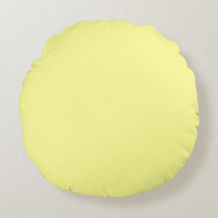 Cojín Redondo Color llano sólido amarillo claro en colores