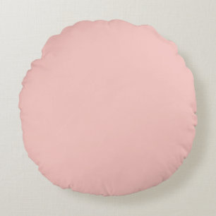Cojín Redondo Color rosa brillante claro, rosa pastel de color s