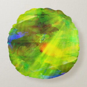Cojín Redondo coloree el verde inconsútil abstracto del fondo,