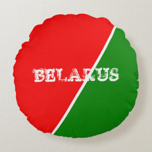 Cojín Redondo Colores de bandera nacional de Bielorrusia