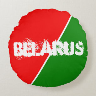 Cojín Redondo Colores de la bandera nacional de Bielorrusia