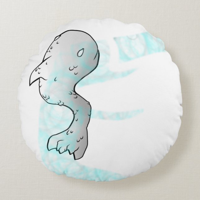 Cojín Redondo Colores de las nalgas flotantes2 (Anverso)