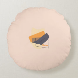 Cojín Redondo Colorful Abstract Throw Pillow